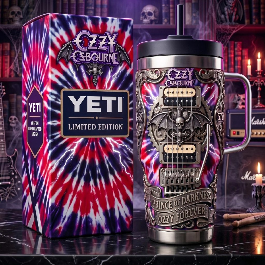 Ozzy Osbourne Prince of Darkness Guitar Design Tumbler Ozzy Osbourne Prince of Darkness Guitar Design Tumbler