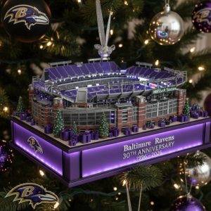 Baltimore Ravens M&T Bank Stadium 30th Anniversary Christmas Ornament
