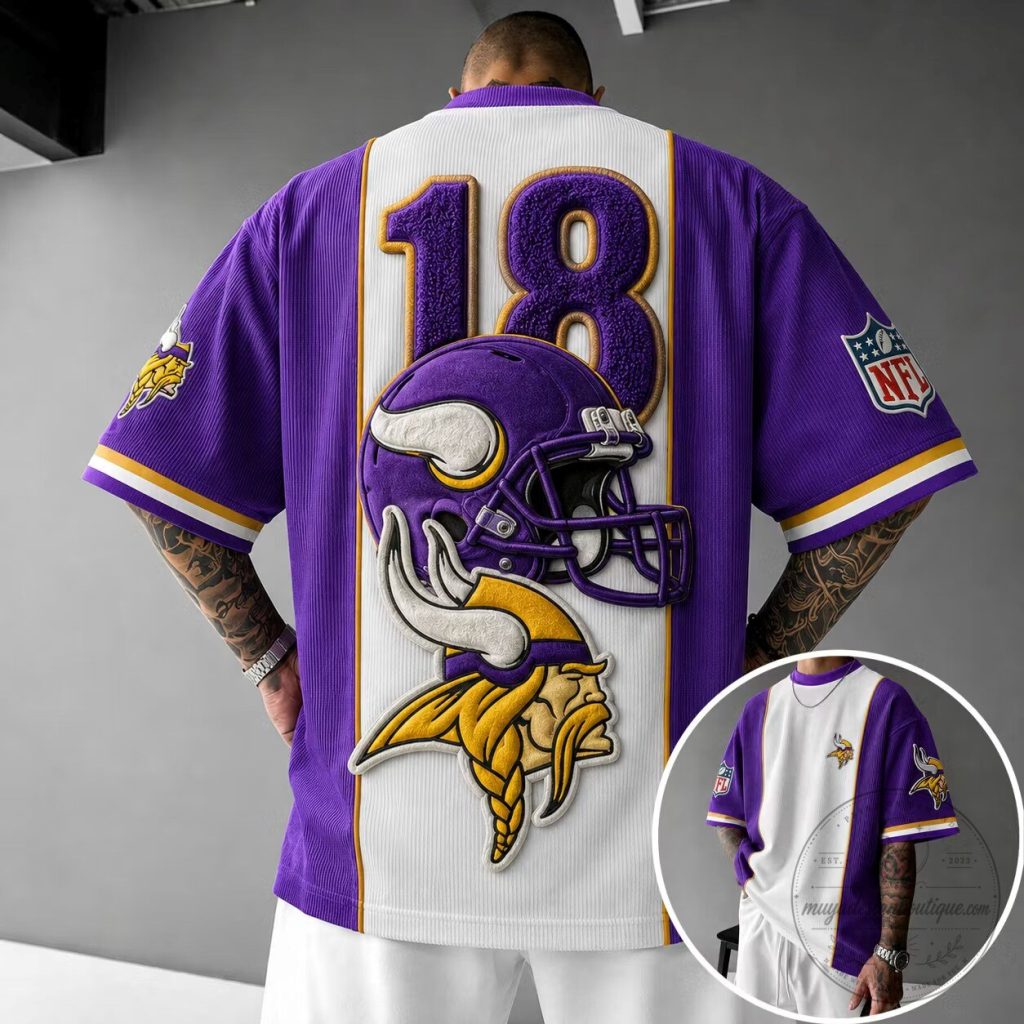 minnesota-vikings-nfl-football-team-purple-and-white-striped-short-sleeve-t-shirt-featured Minnesota Vikings NFL Football Team Purple and White Striped Short-Sleeve T-Shirt