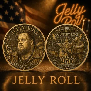Jelly Roll Gold Coin Commemorative Portrait America 250th Anniversary Collectible Souvenir