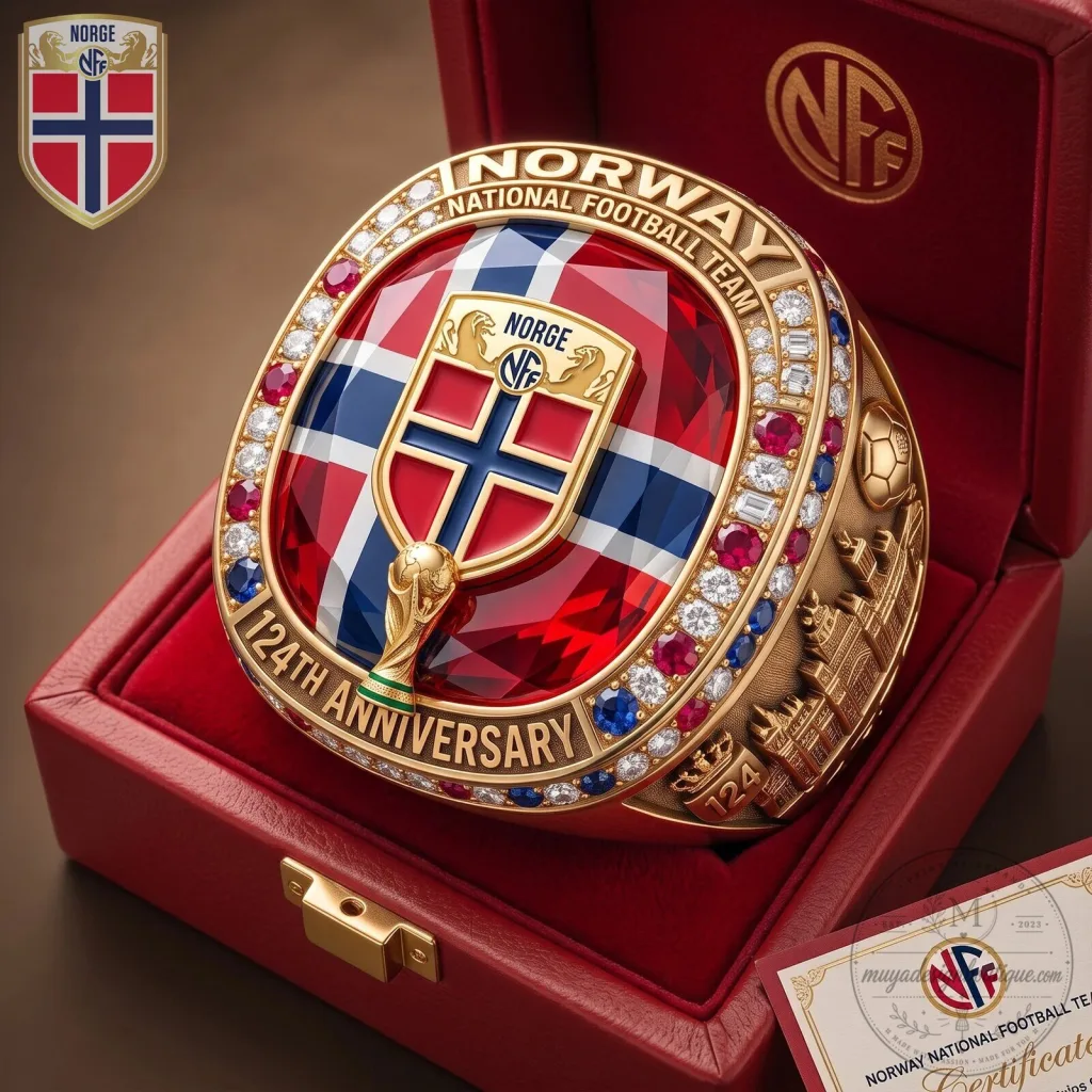 Norway National Football Team 124th Anniversary Championship Ring Norway National Football Team 124th Anniversary Championship Ring