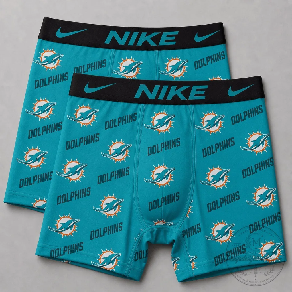 Dolphins Football Team Logo Men's Boxer Briefs Underwear Dolphins Football Team Logo Men's Boxer Briefs Underwear