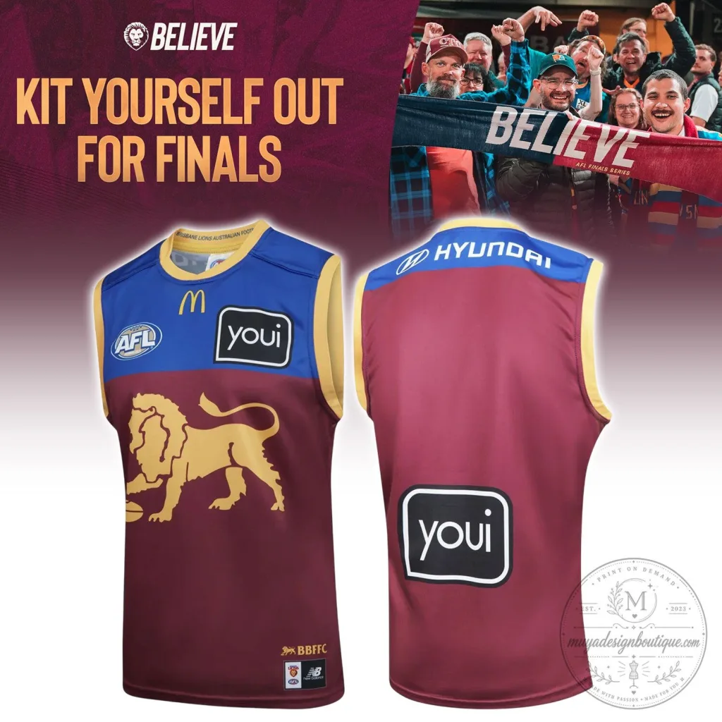 Brisbane Lions Australian Football League 2026 Home Guernsey Sleeveless Jersey Brisbane Lions Australian Football League 2026 Home Guernsey Sleeveless Jersey