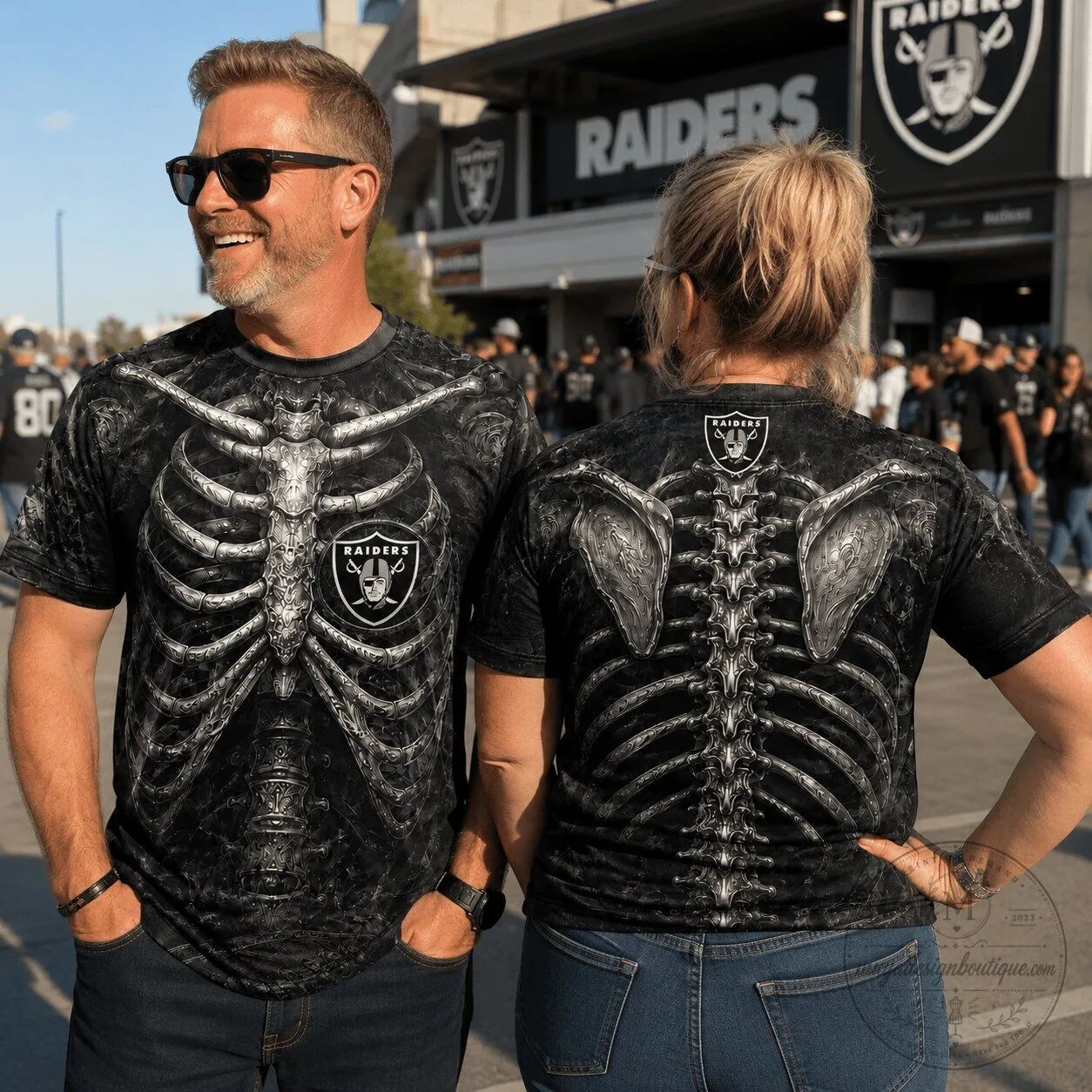 Las Vegas Raiders Football Skeleton Rib Cage Graphic T-Shirt 1 Las Vegas Raiders Football Skeleton Rib Cage Graphic T-Shirt