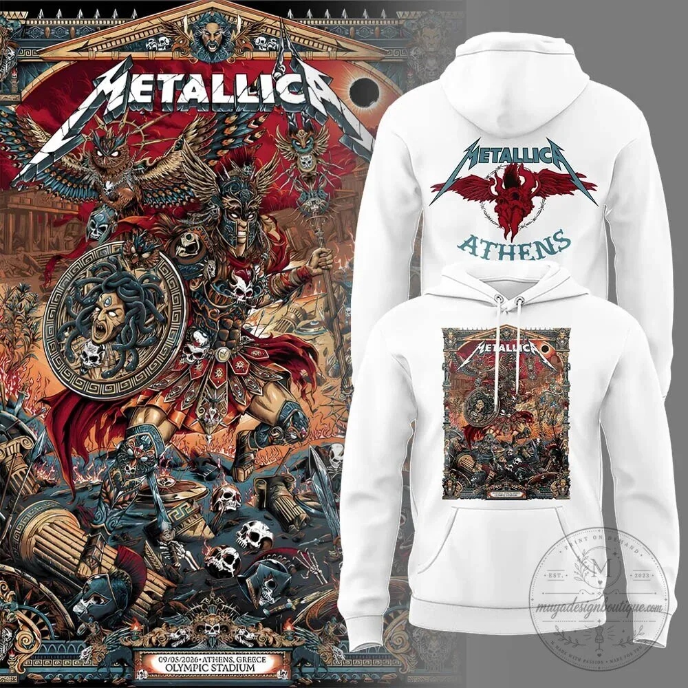 Metallica Athens Greece Olympic Stadium Concert Tour Heavy Metal Band Hoodie 4 Metallica Athens Greece Olympic Stadium Concert Tour Heavy Metal Band Hoodie