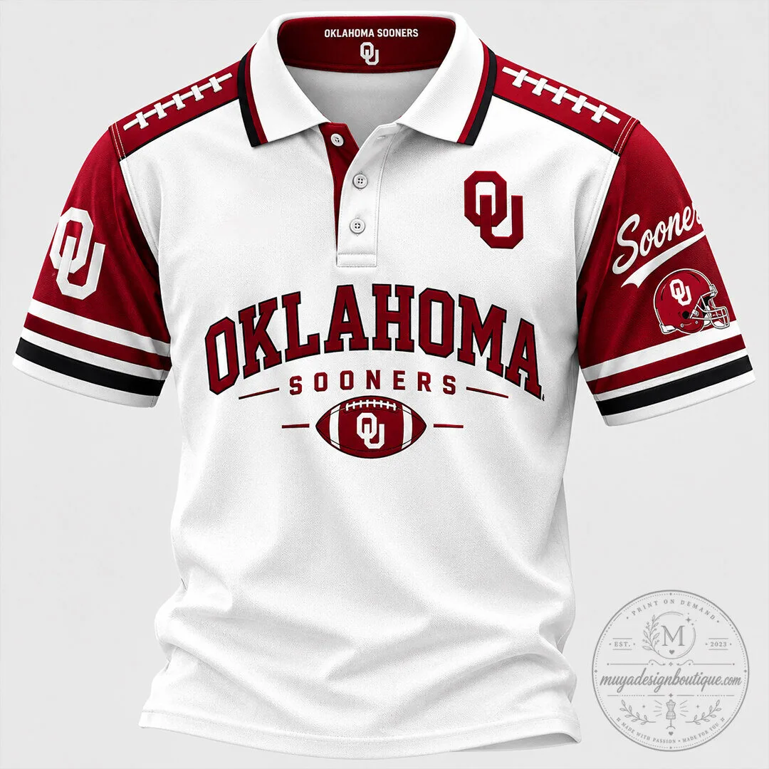 Oklahoma Sooners Football Team Fan Polo Shirt