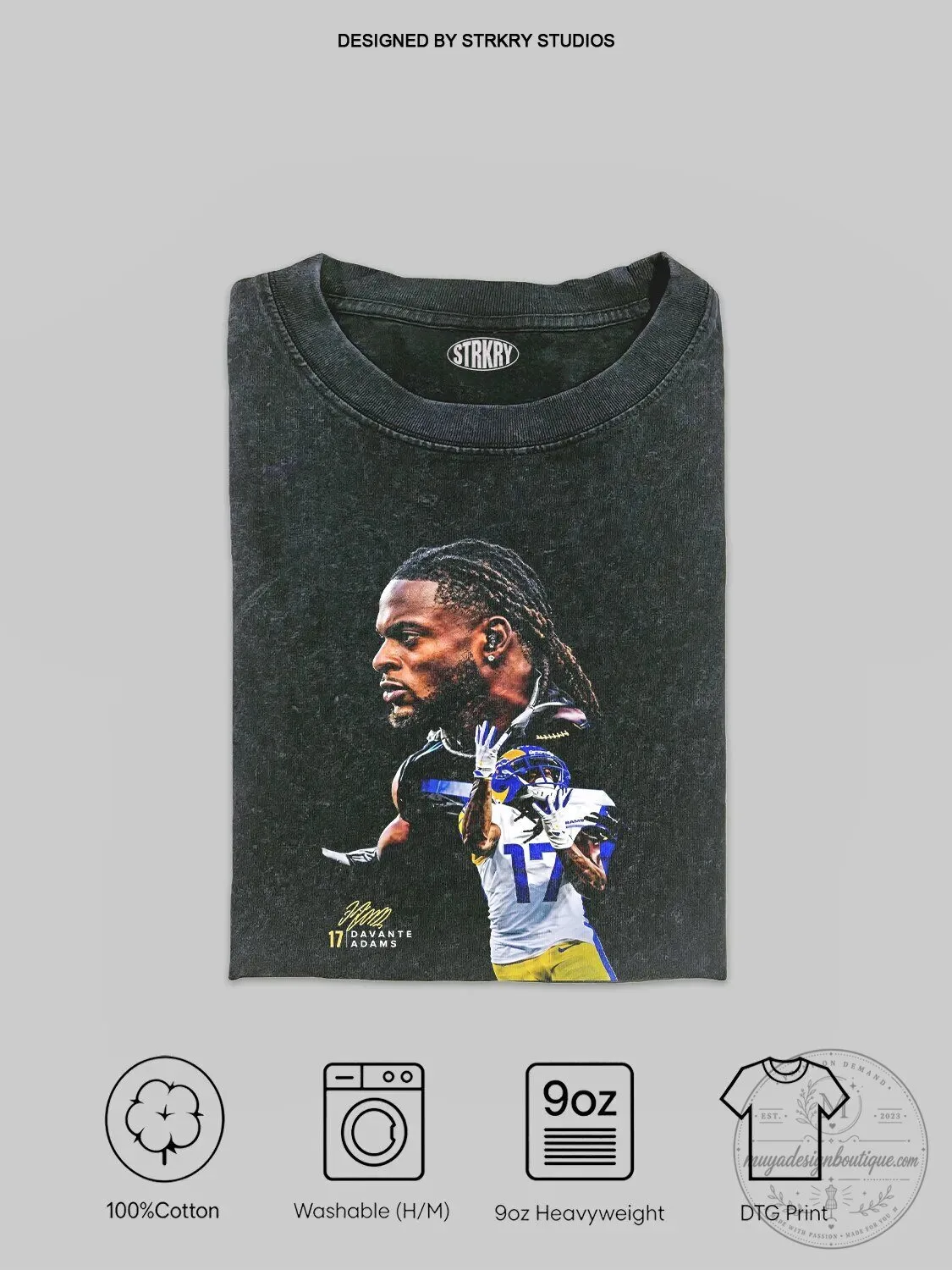 Graphic T-Shirt Featuring Davante Adams of the Las Vegas Raiders Football Team