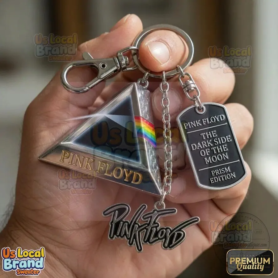 Metal Keychain of Pink Floyd's The Dark Side of the Moon Prism Edition 8 Metal Keychain of Pink Floyd
