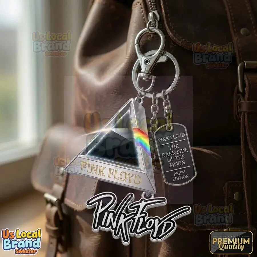 Metal Keychain of Pink Floyd's The Dark Side of the Moon Prism Edition 9 Metal Keychain of Pink Floyd