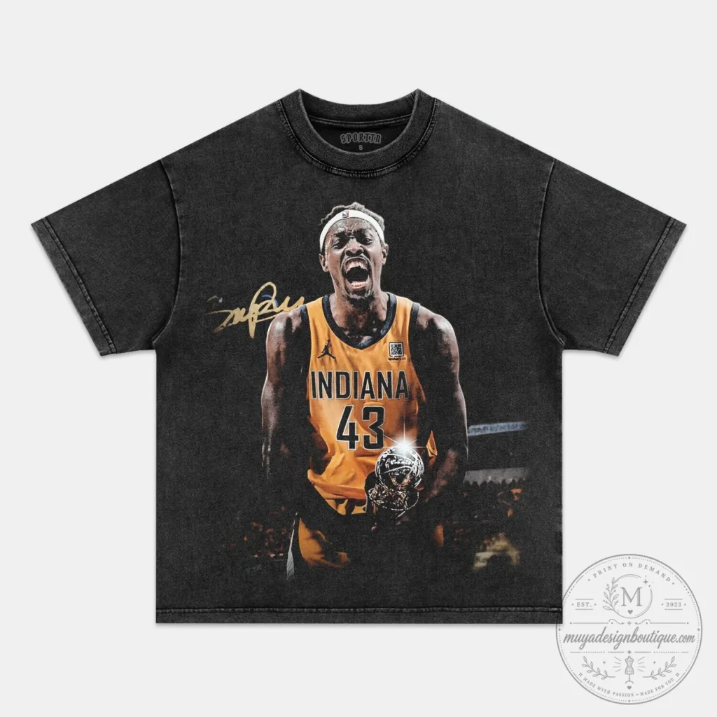 Pascal Siakam Indiana Pacers Basketball Player Graphic T-Shirt Pascal Siakam Indiana Pacers Basketball Player Graphic T-Shirt