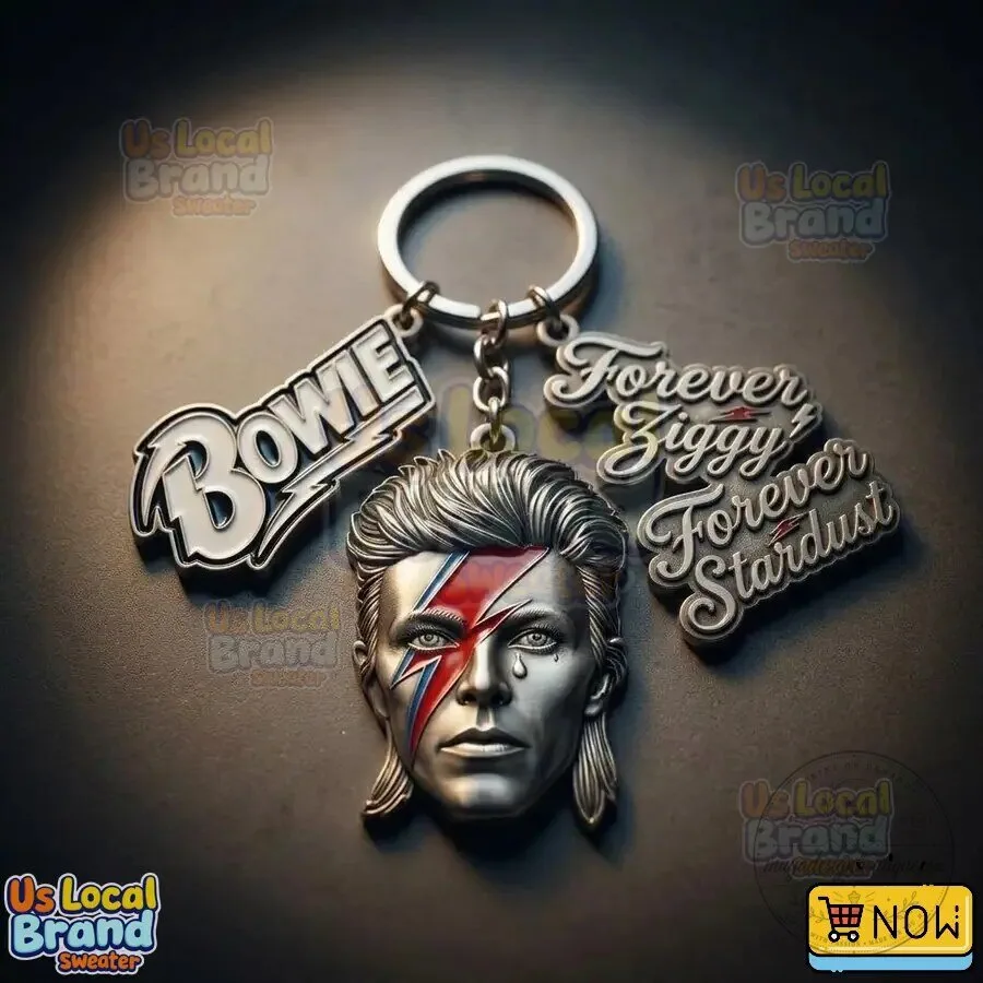 David Bowie Ziggy Stardust Aladdin Sane Album Cover Keychain 9 David Bowie Ziggy Stardust Aladdin Sane Album Cover Keychain