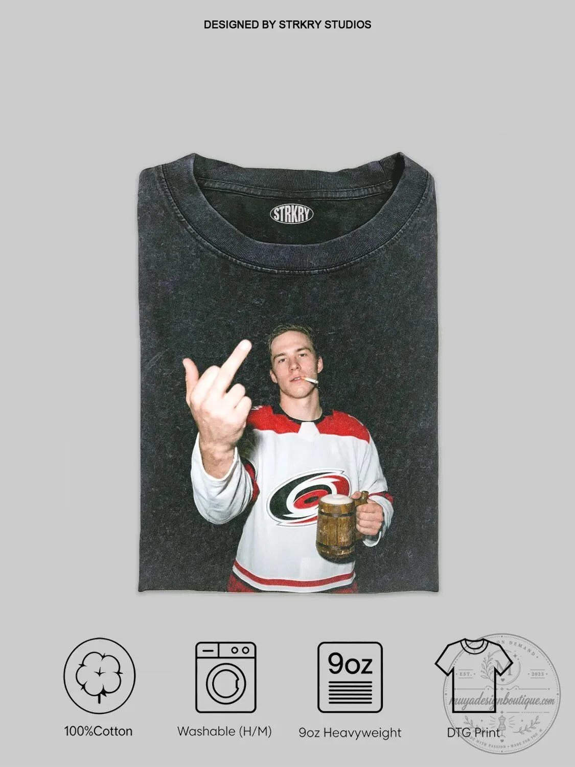 Carolina Hurricanes Hockey Player Middle Finger Vintage T-Shirt 2 Carolina Hurricanes Hockey Player Middle Finger Vintage T-Shirt