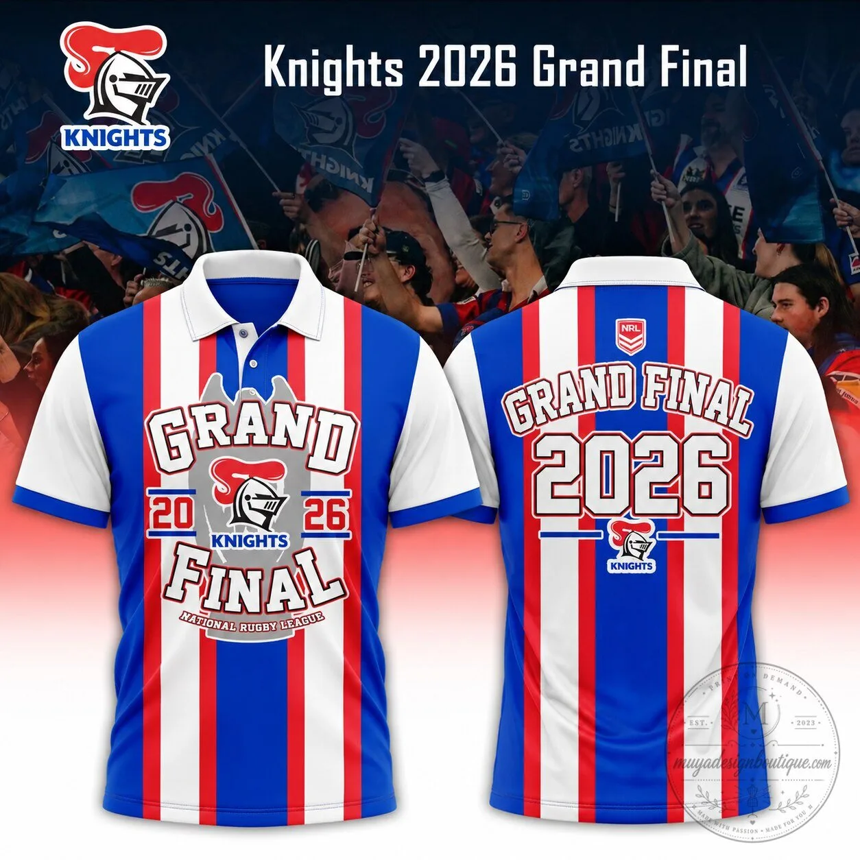 Newcastle Knights 2026 Grand Final Rugby League Polo Shirt