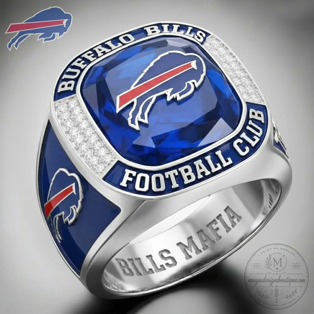 Buffalo Bills Football Club Bills Mafia Blue Gemstone Ring Buffalo Bills Football Club Bills Mafia Blue Gemstone Ring