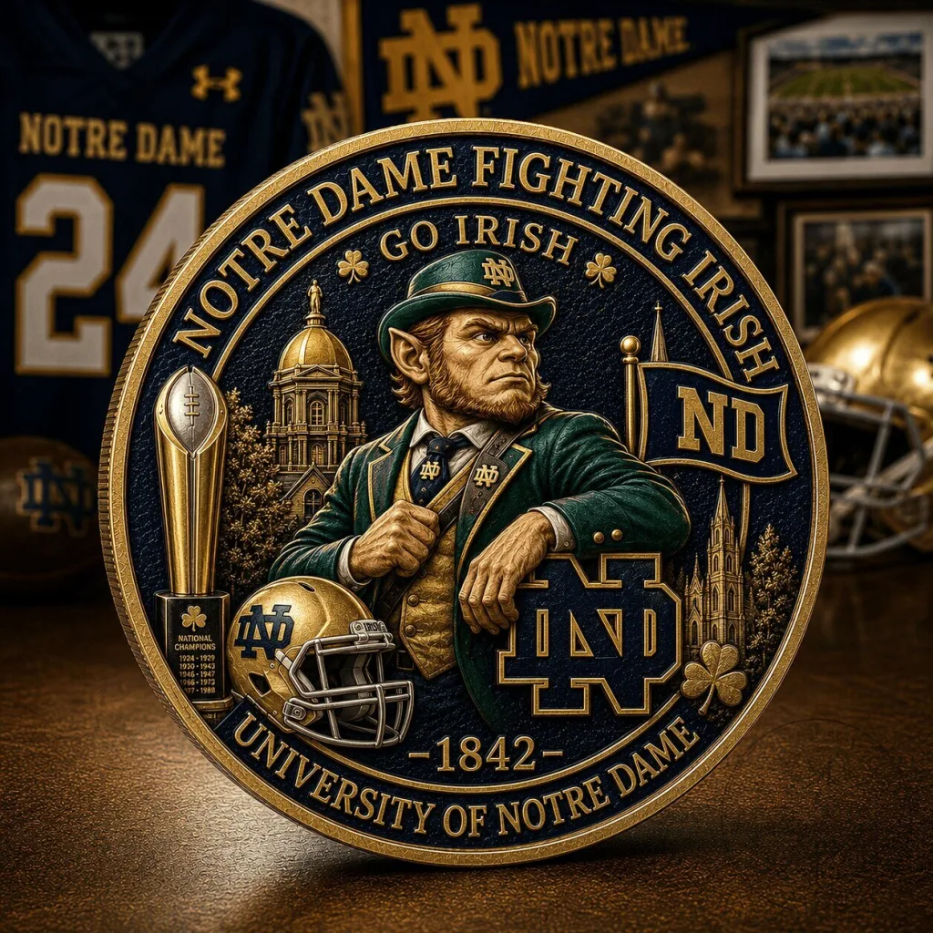 Notre Dame Fighting Irish Go Irish University of Notre Dame Commemorative Coin Notre Dame Fighting Irish Go Irish University of Notre Dame Commemorative Coin