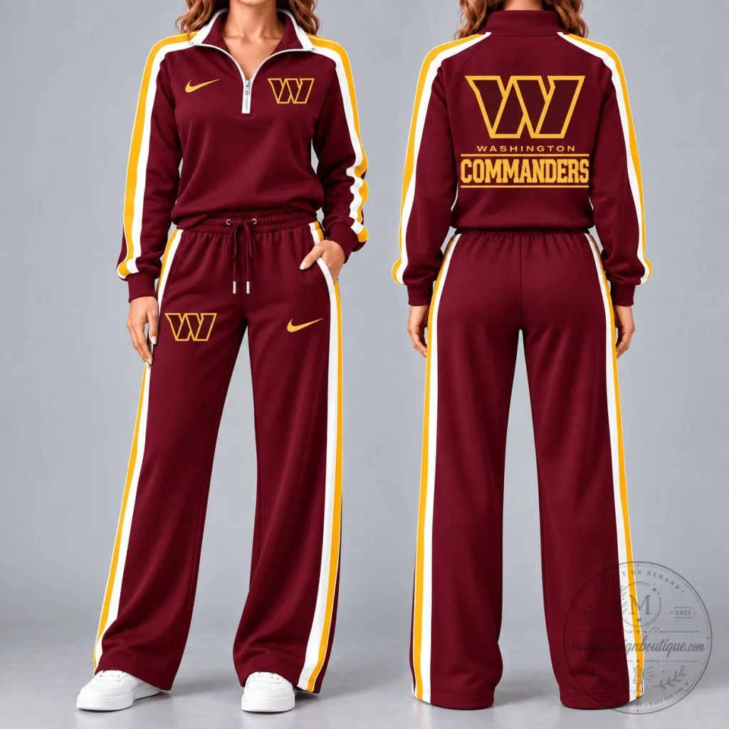 washington-commanders-nfl-game-day-classic-side-stripe-quarter-zip-and-pants-set-featured Washington Commanders NFL Game Day Classic Side Stripe Quarter-Zip and Pants Set