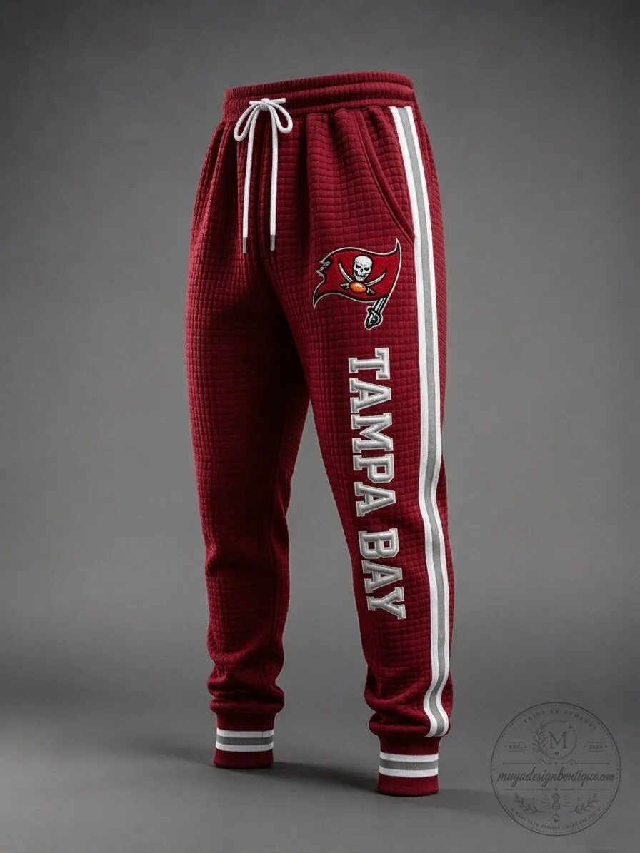 Tampa Bay Buccaneers Burgundy Waffle Knit Drawstring Jogger Pants
