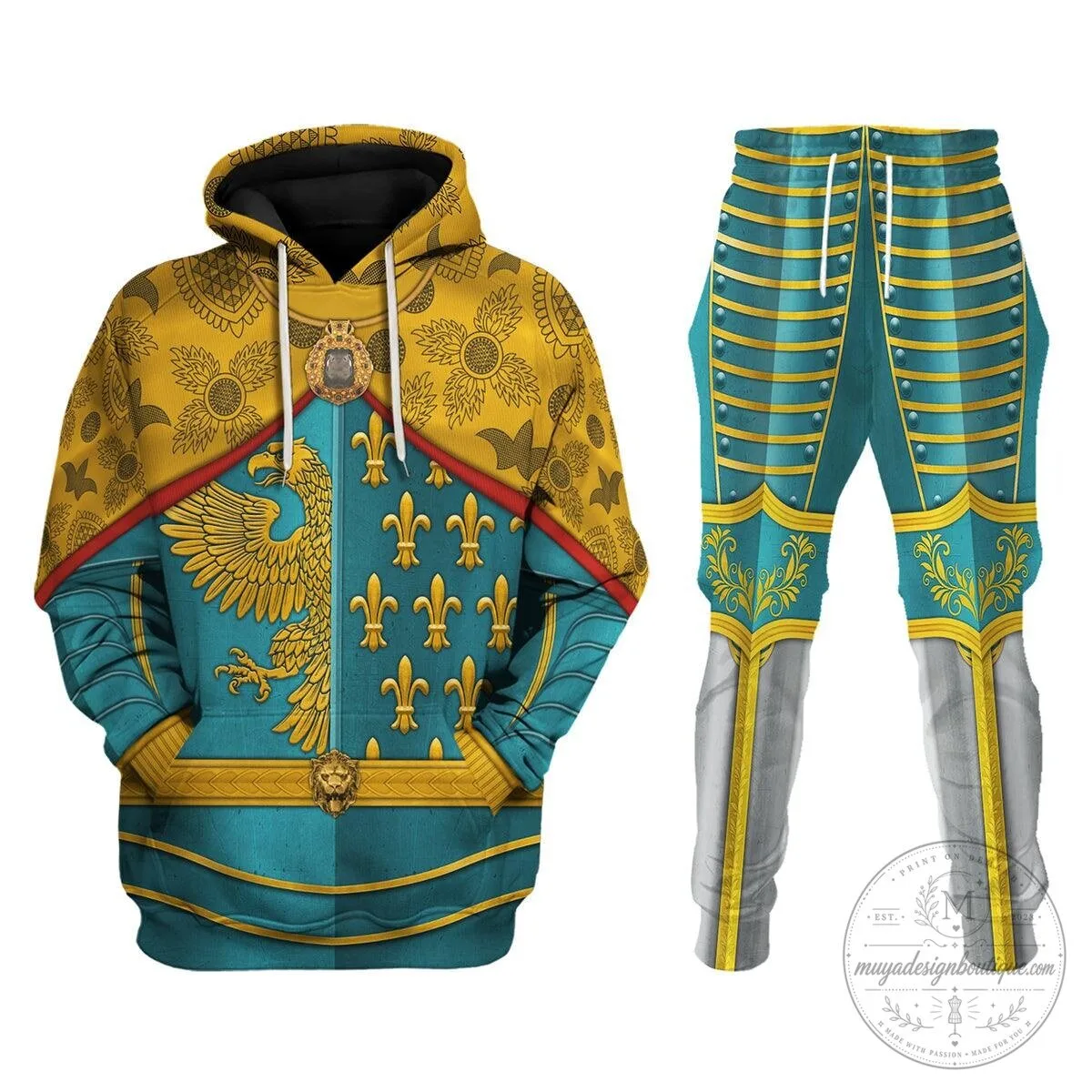 Charlemagne Holy Roman Emperor Medieval Armor Costume Hoodie and Pants Set 18 Charlemagne Holy Roman Emperor Medieval Armor Costume Hoodie and Pants Set