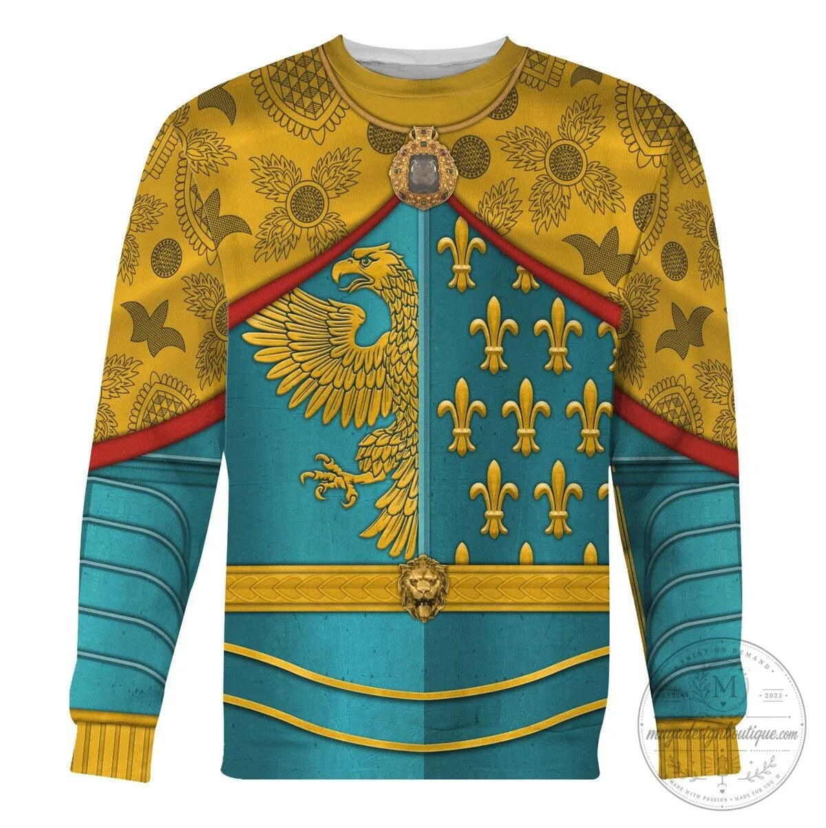 Charlemagne Holy Roman Emperor Medieval Armor Costume Hoodie and Pants Set 20 Charlemagne Holy Roman Emperor Medieval Armor Costume Hoodie and Pants Set