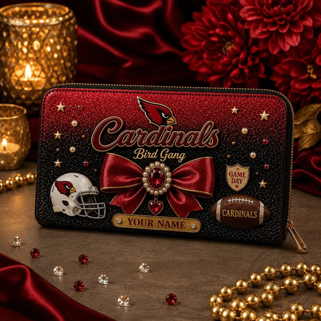 Arizona Cardinals Football Team Personalized Bird Gang Red Black Wallet Arizona Cardinals Football Team Personalized Bird Gang Red Black Wallet