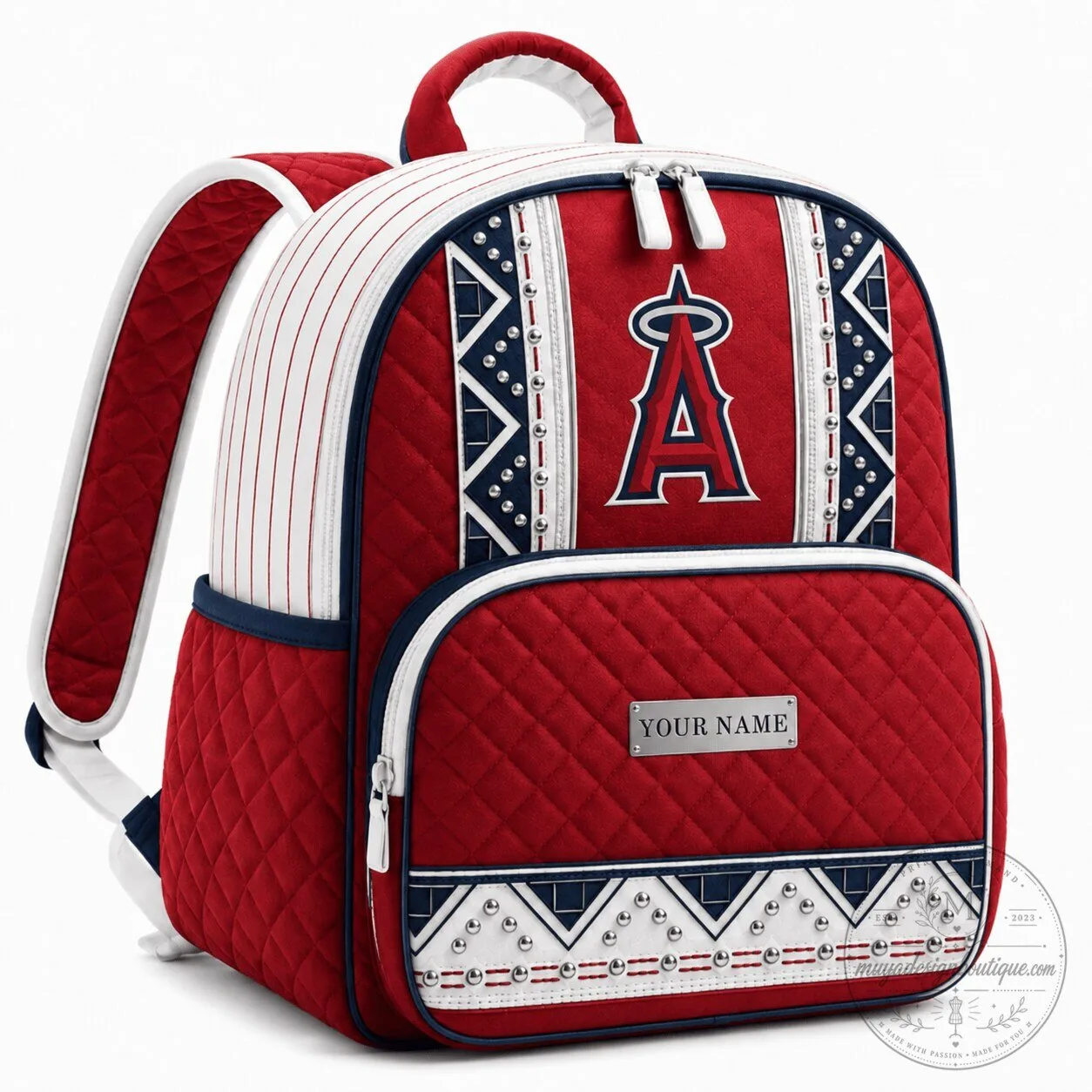 Los Angeles Angels MLB Baseball Quilted Backpack Personalized Gift