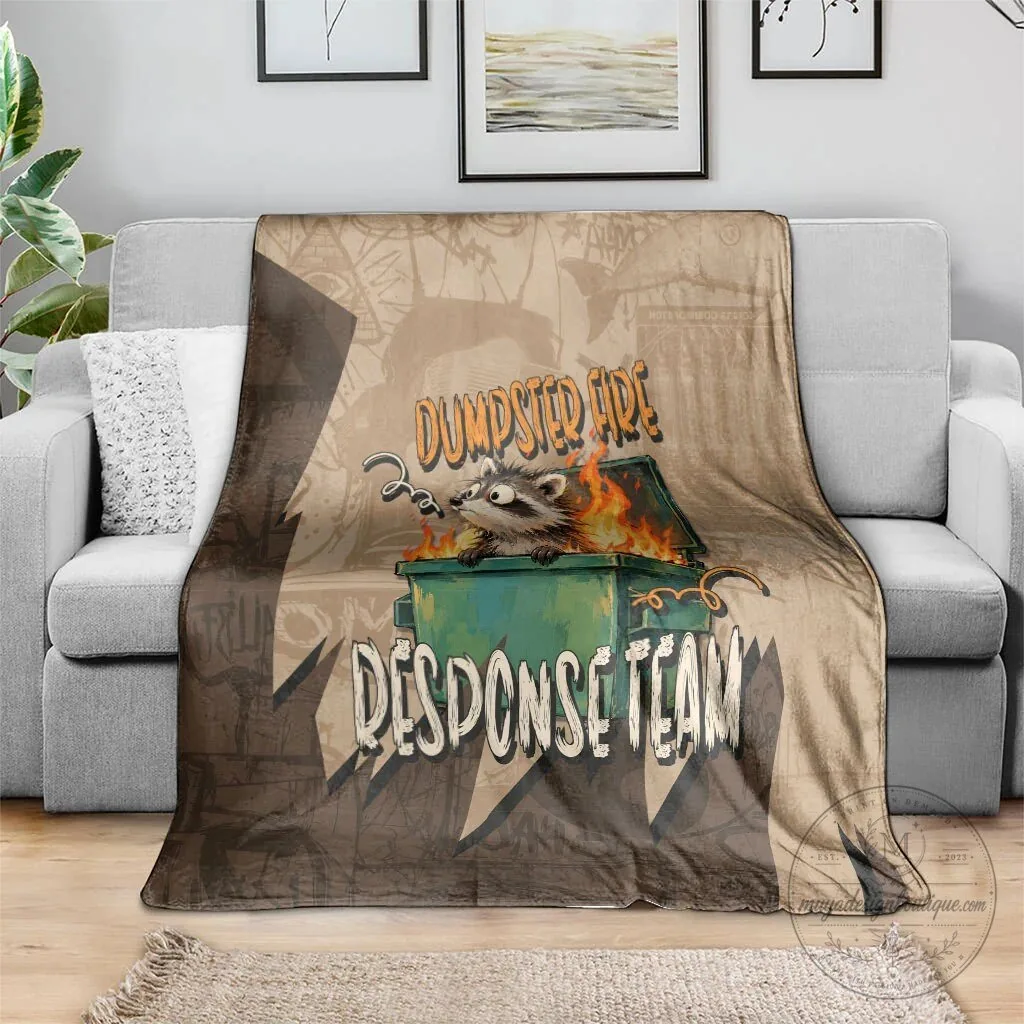 Dumpster Fire Response Team Raccoon Funny Vintage Collage Blanket 12 Dumpster Fire Response Team Raccoon Funny Vintage Collage Blanket