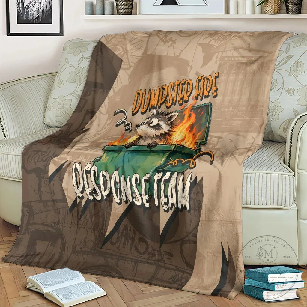 Dumpster Fire Response Team Raccoon Funny Vintage Collage Blanket 13 Dumpster Fire Response Team Raccoon Funny Vintage Collage Blanket