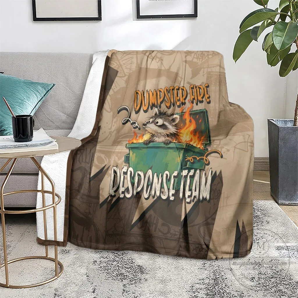 Dumpster Fire Response Team Raccoon Funny Vintage Collage Blanket 14 Dumpster Fire Response Team Raccoon Funny Vintage Collage Blanket