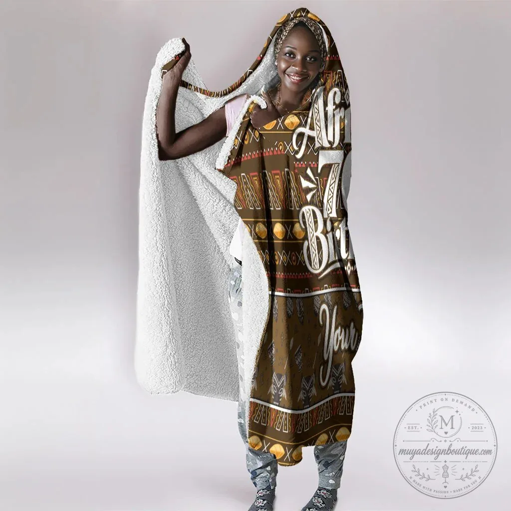 Personalized African 70th Birthday Tribal Pattern Mudcloth Heritage Art Hooded Blanket 7 Personalized African 70th Birthday Tribal Pattern Mudcloth Heritage Art Hooded Blanket