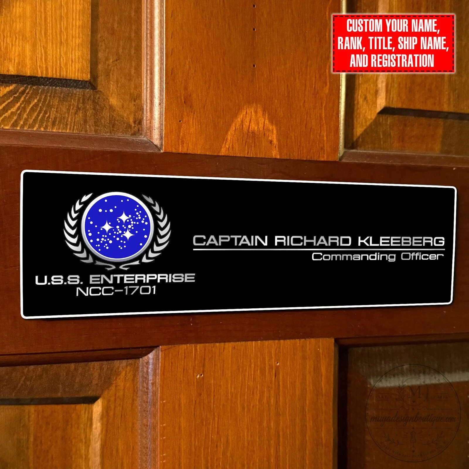 Star Trek United Federation of Planets Personalized Starship Door Sign 1 Star Trek United Federation of Planets Personalized Starship Door Sign
