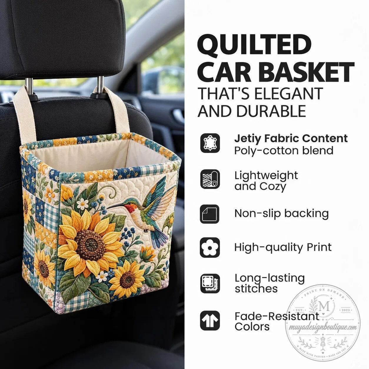 Christmas Cardinal Poinsettia Quilted Car Storage Basket Organizer 8 Christmas Cardinal Poinsettia Quilted Car Storage Basket Organizer