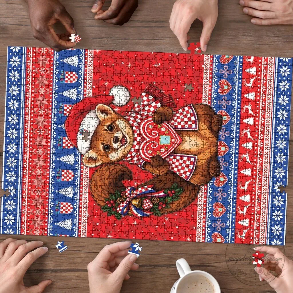 Croatian Kuna Licitar Heart Christmas Holiday Jigsaw Puzzle 6 Croatian Kuna Licitar Heart Christmas Holiday Jigsaw Puzzle