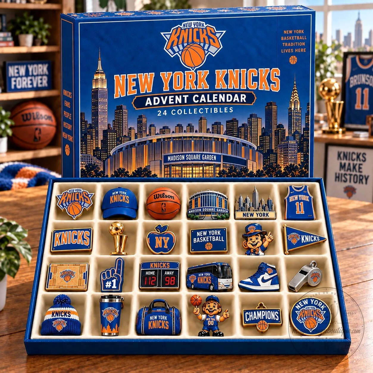 New York Knicks Basketball Team 24 Collectibles Advent Calendar Gift Set 1 New York Knicks Basketball Team 24 Collectibles Advent Calendar Gift Set