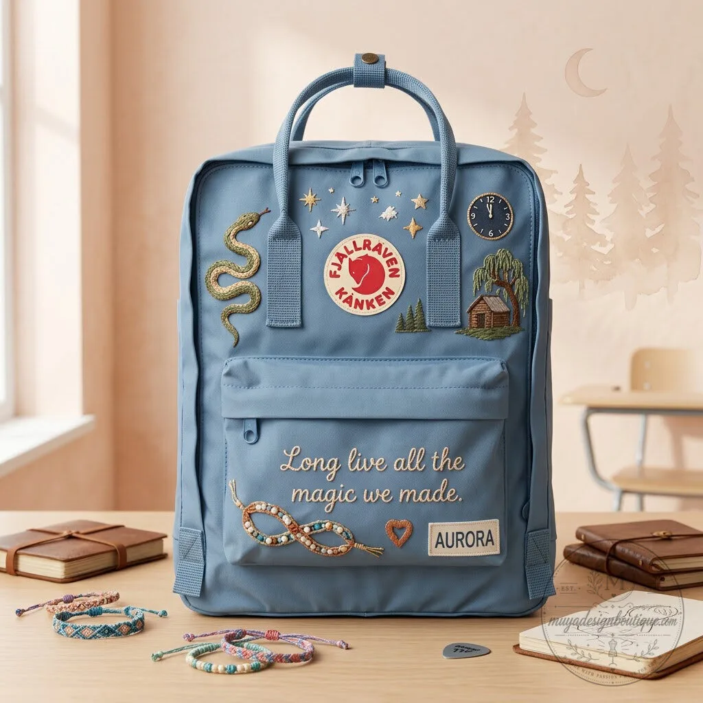Taylor Swift Embroidered Fjallraven Kanken Backpack with Long Live Quote