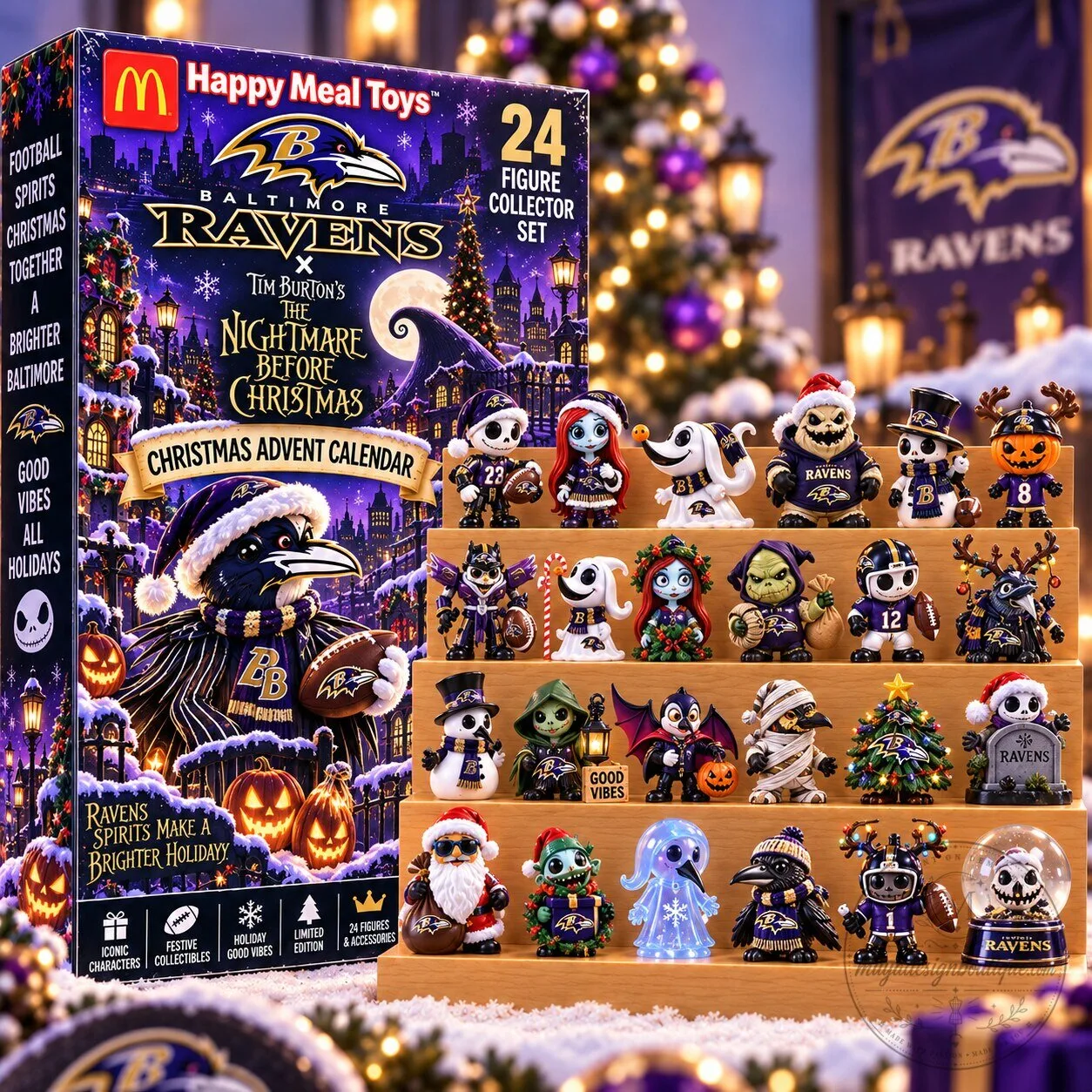 Baltimore Ravens Tim Burton's The Nightmare Before Christmas Advent Calendar