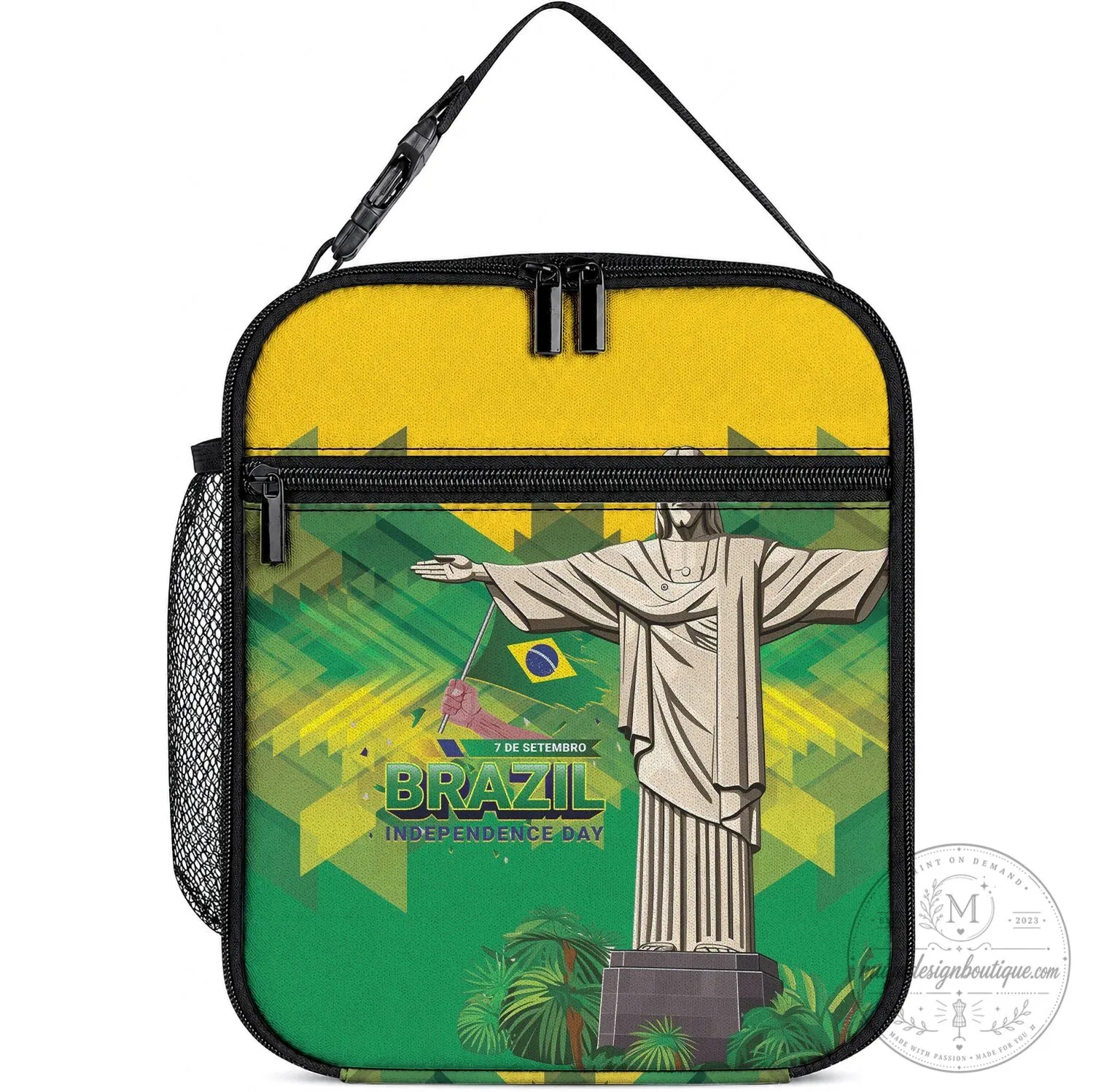 Brazil Independence Day Christ The Redeemer Lunch Bag Insulated Cooler