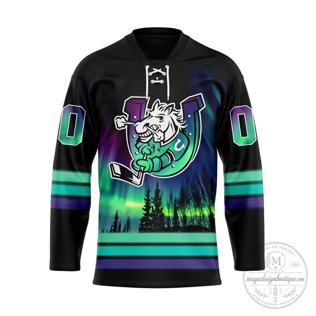Barrie Colts Northern Lights Lace Hockey Jersey