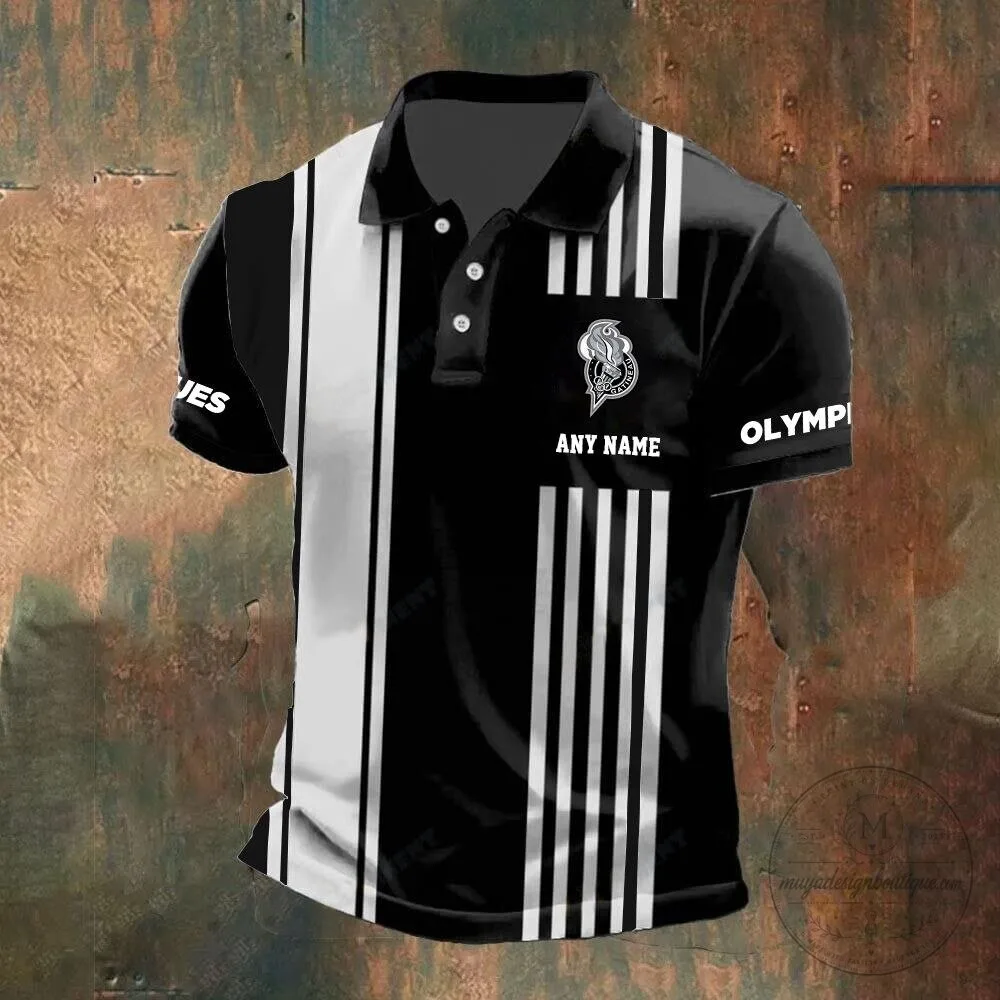 Gatineau Olympiques Hockey Team Striped Personalized Polo Shirt