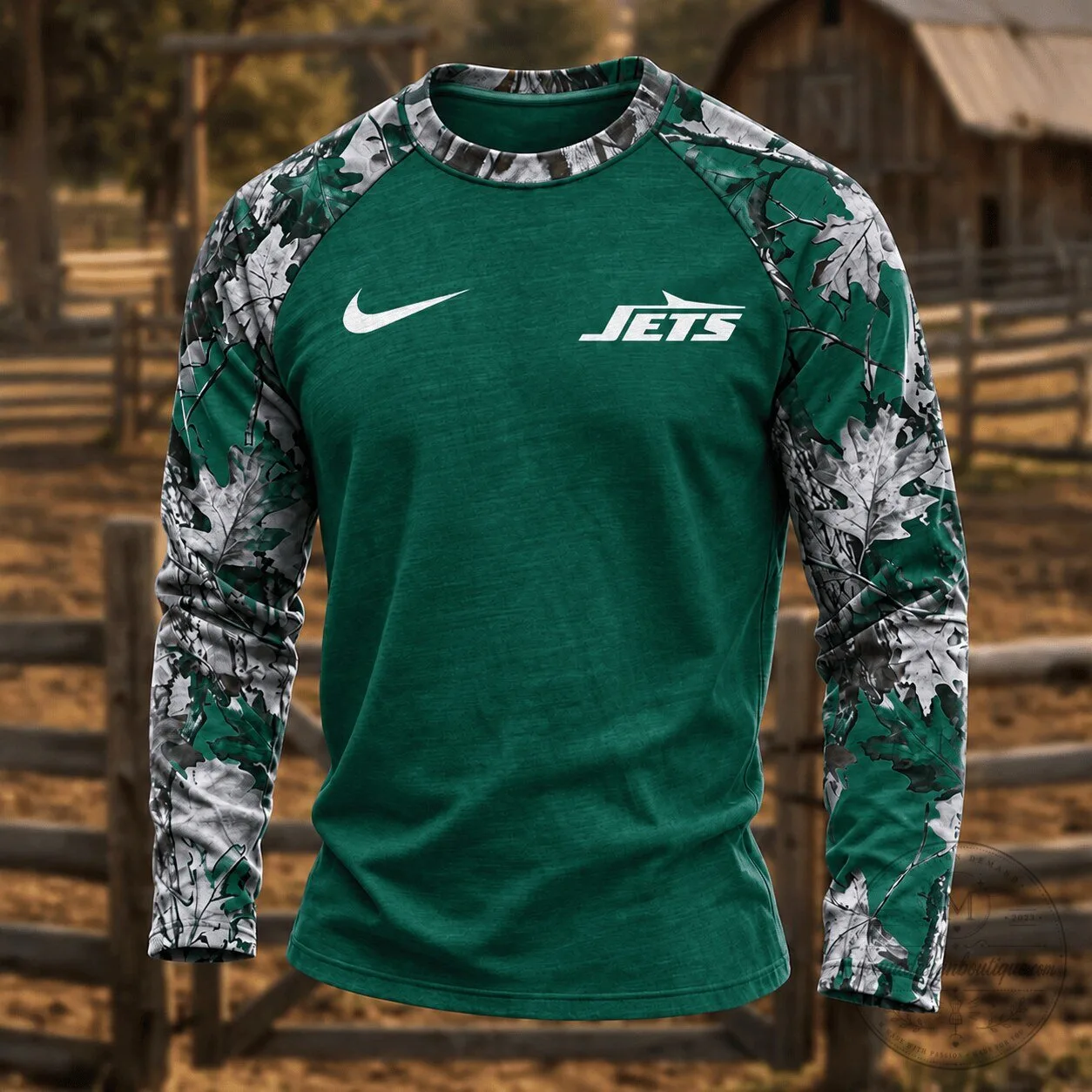 New York Jets NFL Camouflage Hunting Long Sleeve T-Shirt