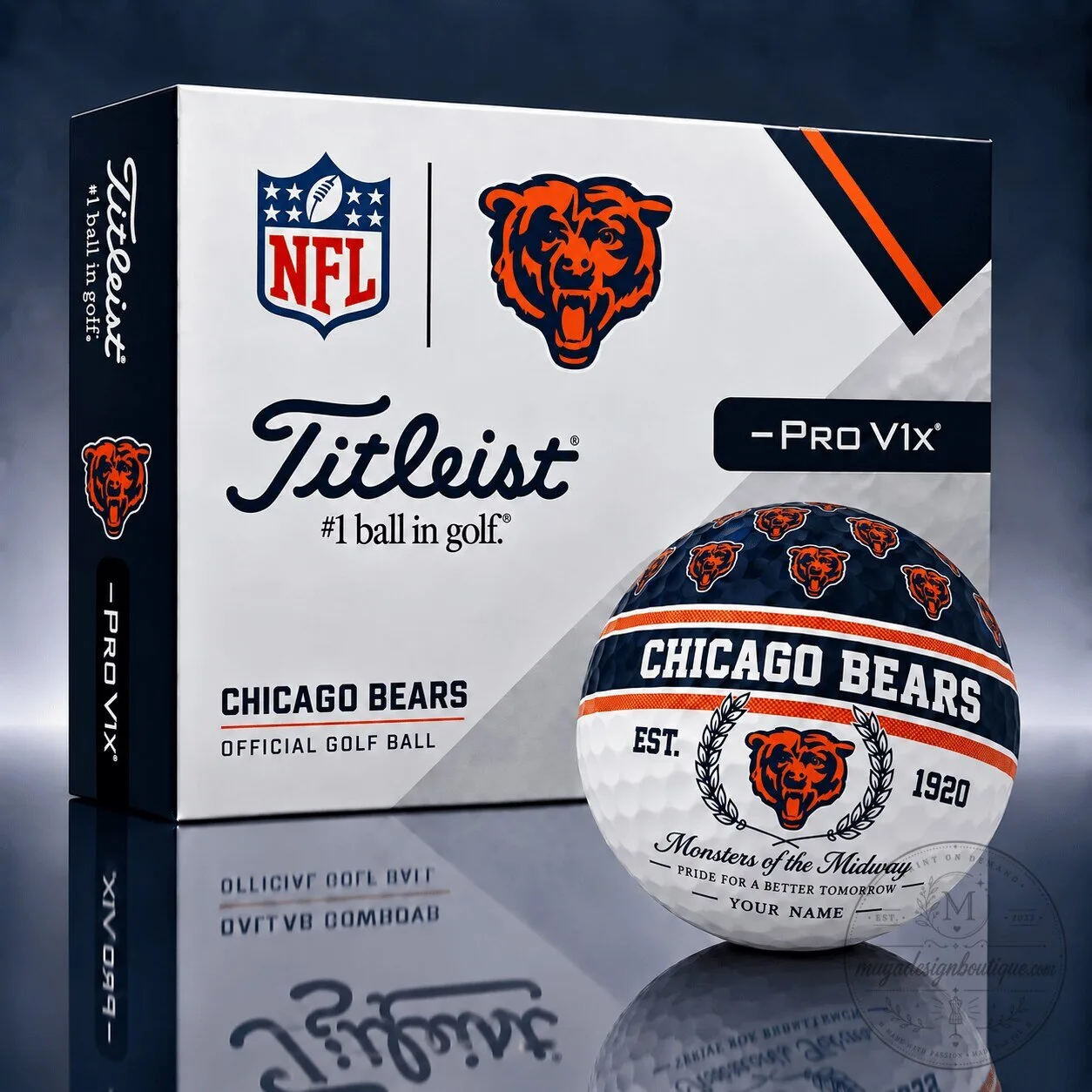 Chicago Bears Official NFL Golf Ball Set Personalized Pro V1x 1 Chicago Bears Official NFL Golf Ball Set Personalized Pro V1x