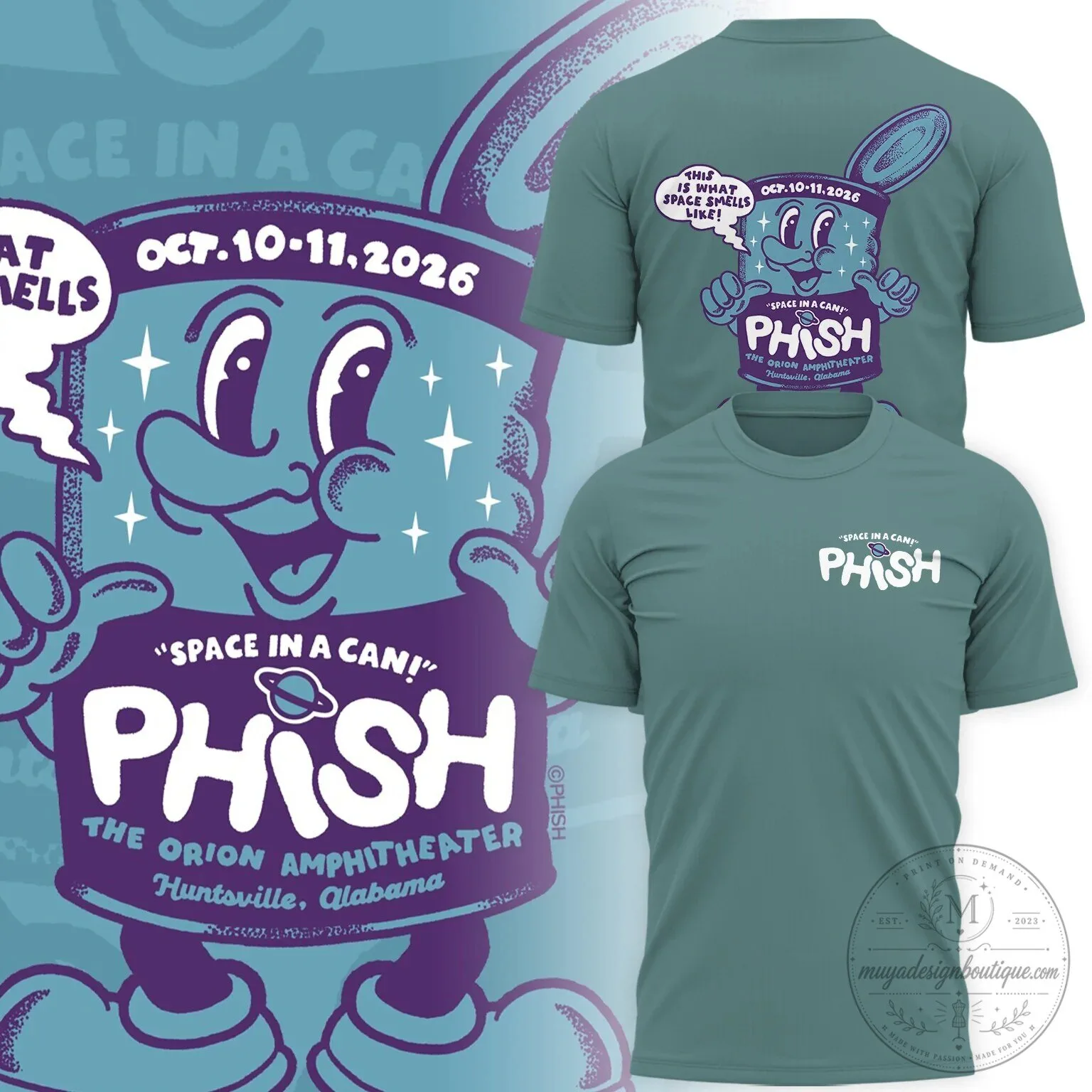 Phish Huntsville Orion Amphitheater Space In A Can Tour 2026 Graphic T-Shirt