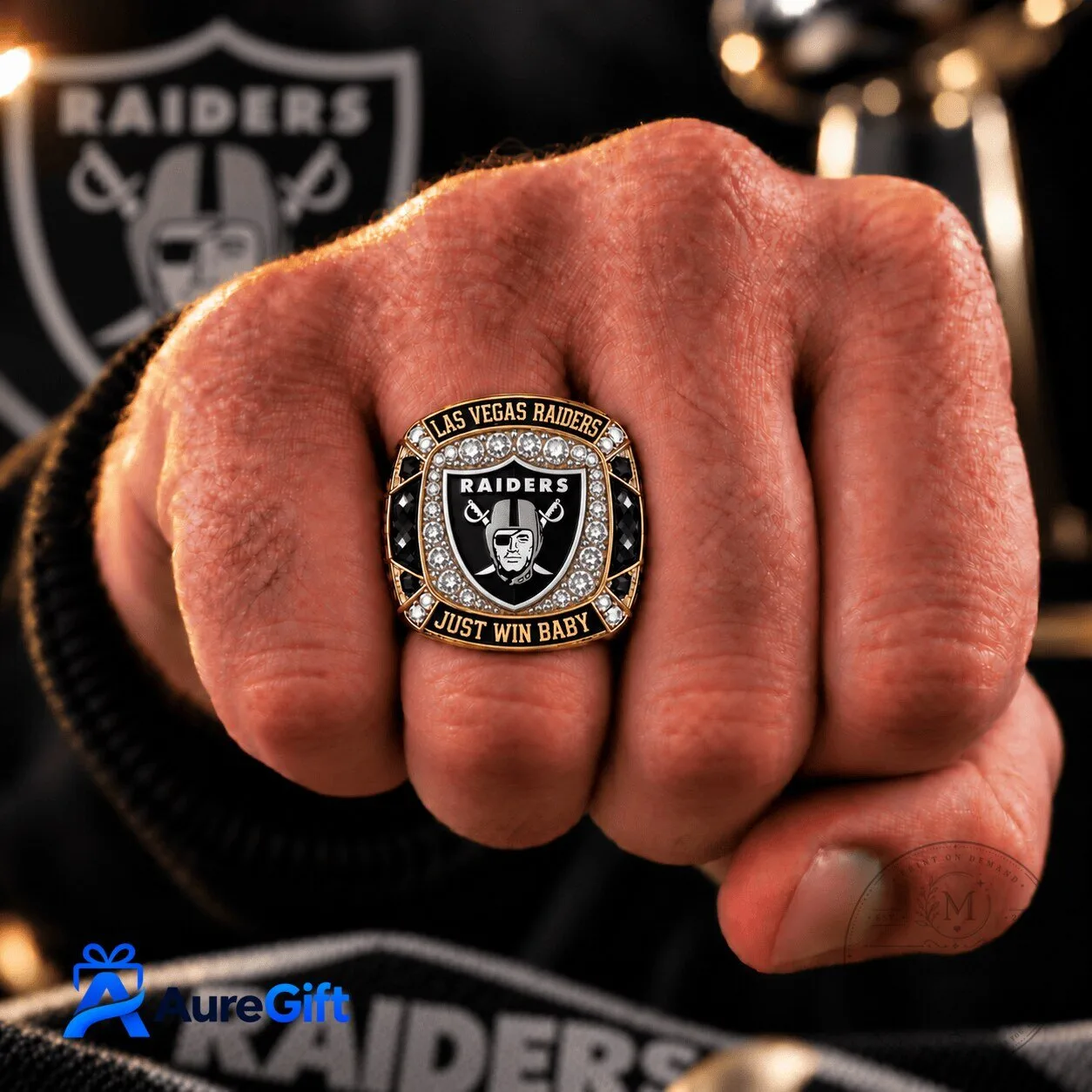Las Vegas Raiders NFL Football Team Personalized Championship Ring 4 Las Vegas Raiders NFL Football Team Personalized Championship Ring