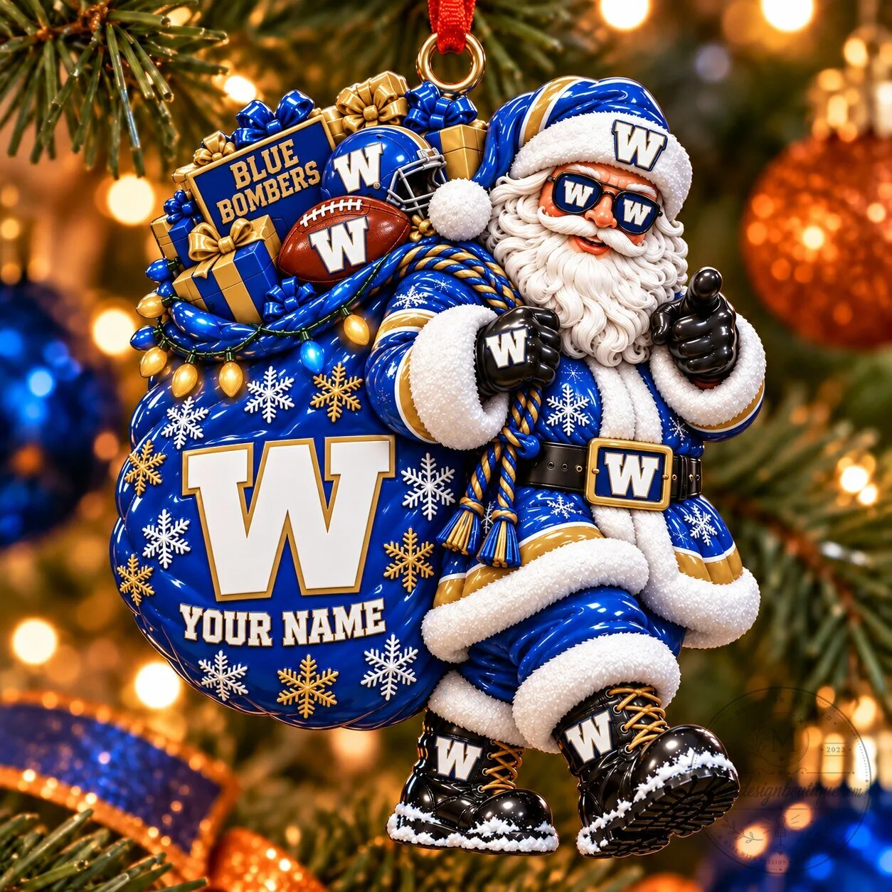 Winnipeg Blue Bombers Santa Claus Christmas Ornament Personalized Gift 5 Winnipeg Blue Bombers Santa Claus Christmas Ornament Personalized Gift