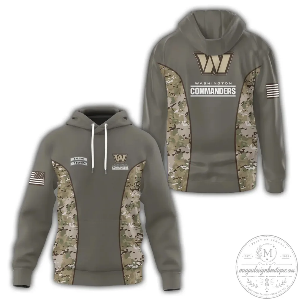 Camouflage Hoodie for Washington Commanders - Salute To Service Edition Camouflage Hoodie for Washington Commanders - Salute To Service Edition