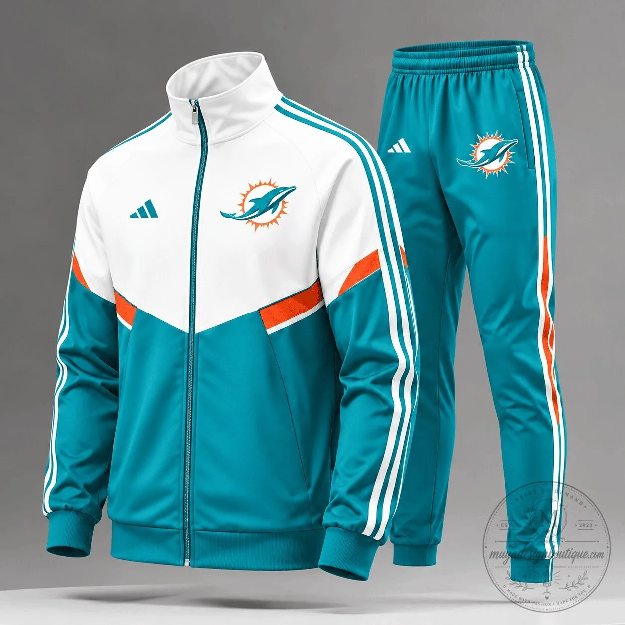 Miami Dolphins NFL Team Spirit Full-Zip Track Jacket