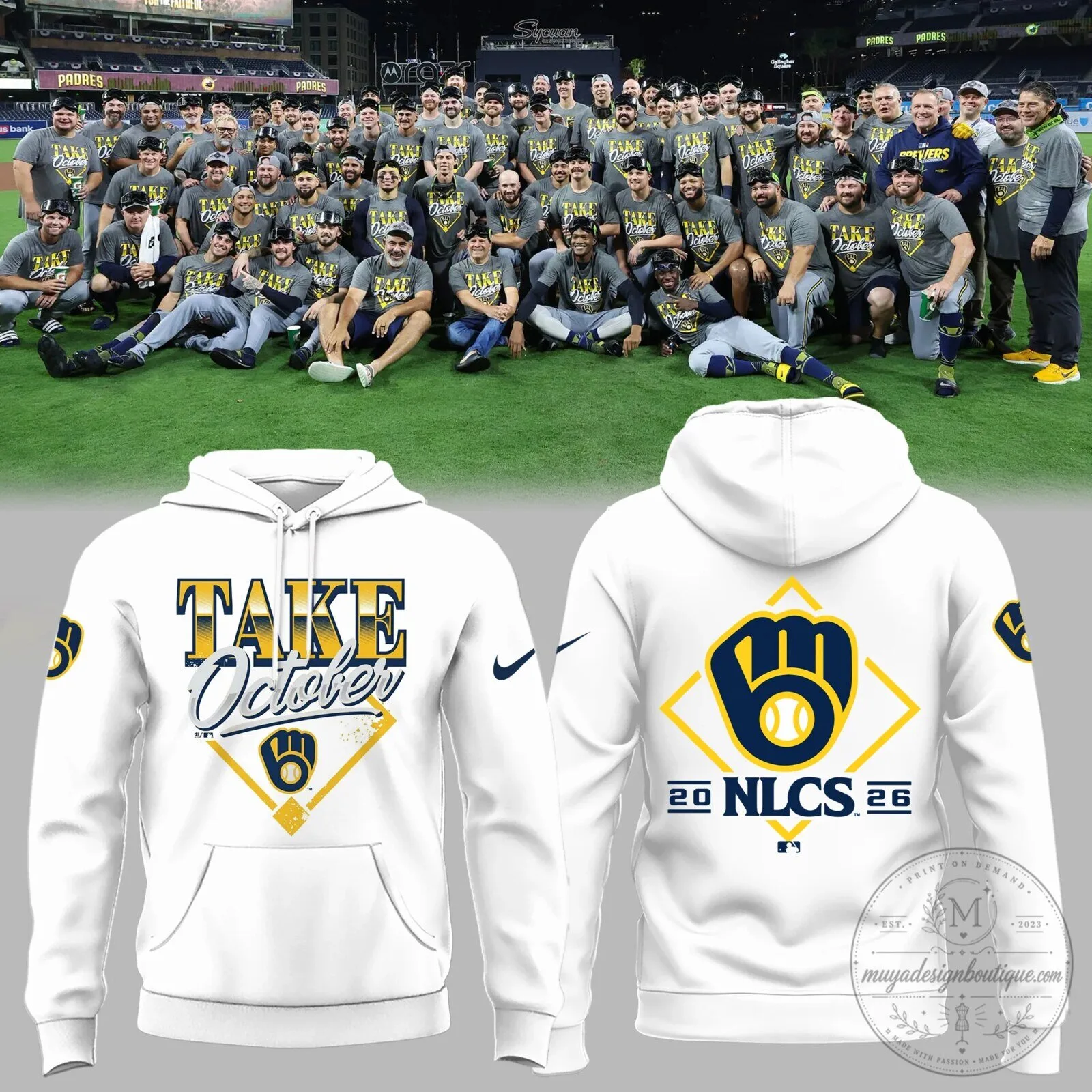 October Take Hoodie for Milwaukee Brewers 2026 National League Championship Series