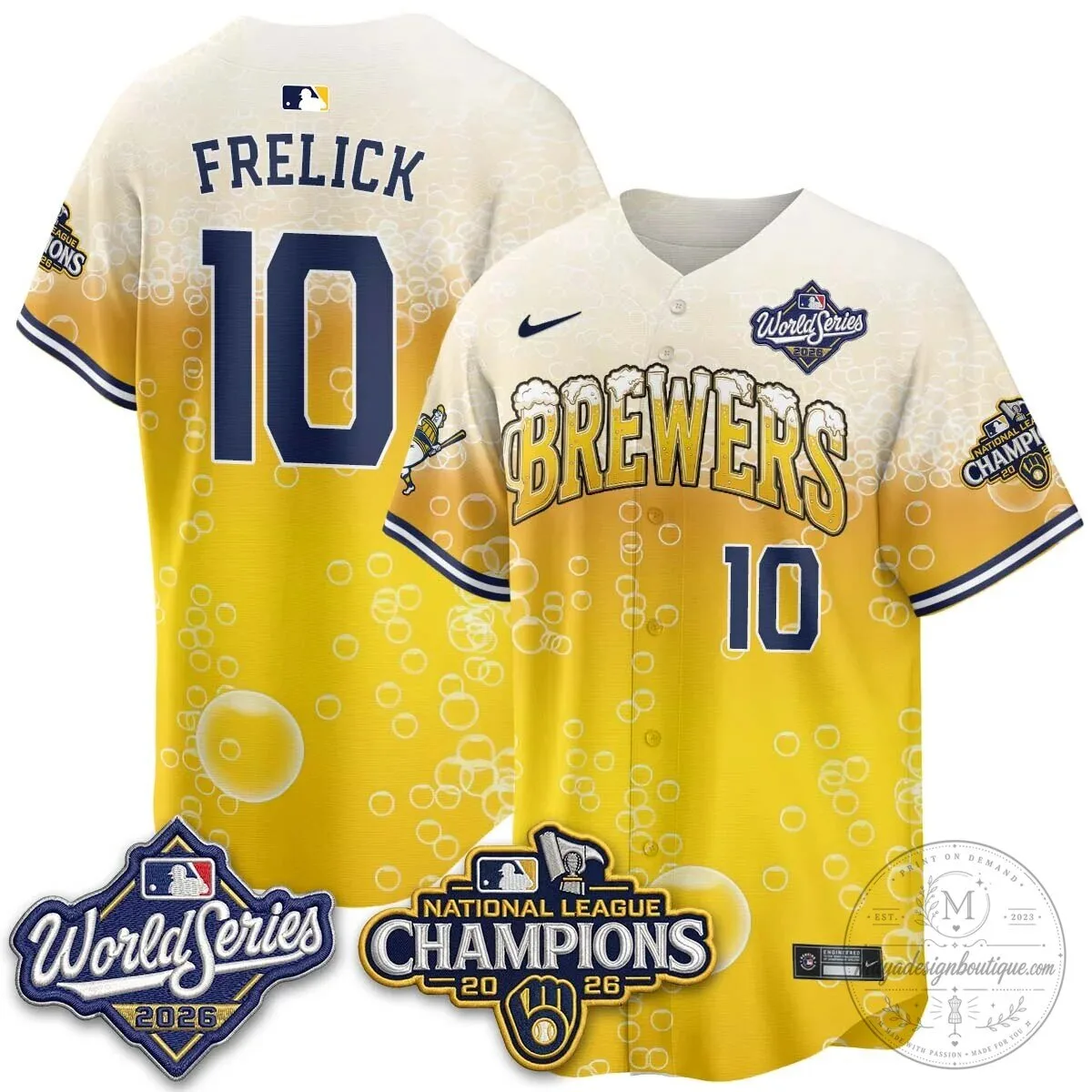 Milwaukee Brewers Bob Uecker World Series Champions Baseball Jersey 71 Milwaukee Brewers Bob Uecker World Series Champions Baseball Jersey
