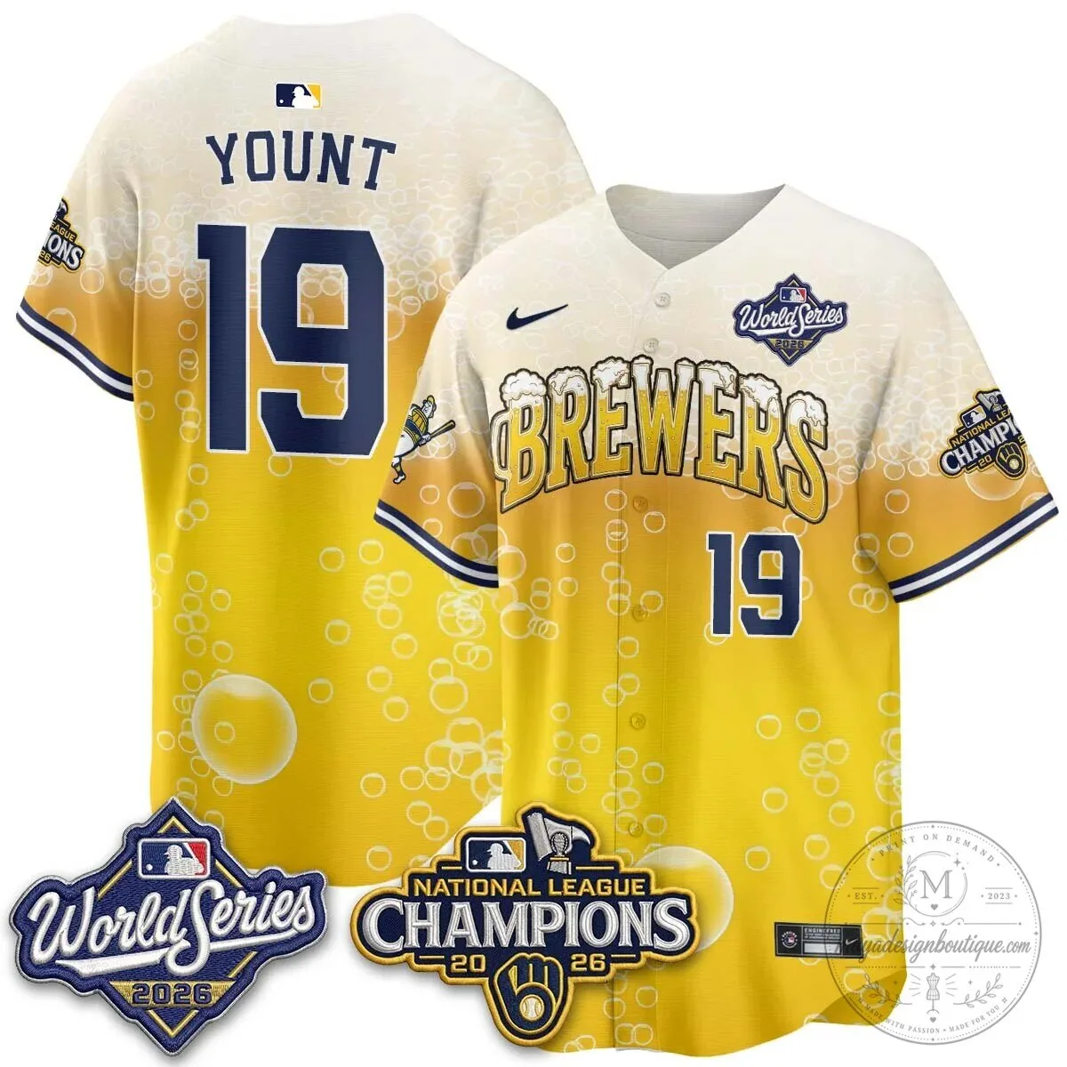 Milwaukee Brewers Bob Uecker World Series Champions Baseball Jersey 72 Milwaukee Brewers Bob Uecker World Series Champions Baseball Jersey