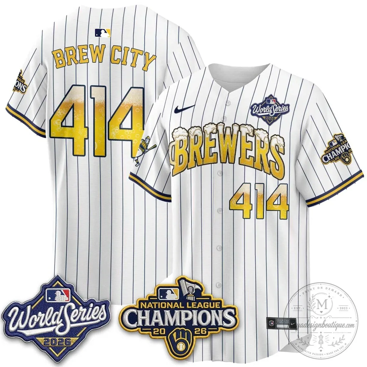 Milwaukee Brewers Bob Uecker World Series Champions Baseball Jersey 87 Milwaukee Brewers Bob Uecker World Series Champions Baseball Jersey
