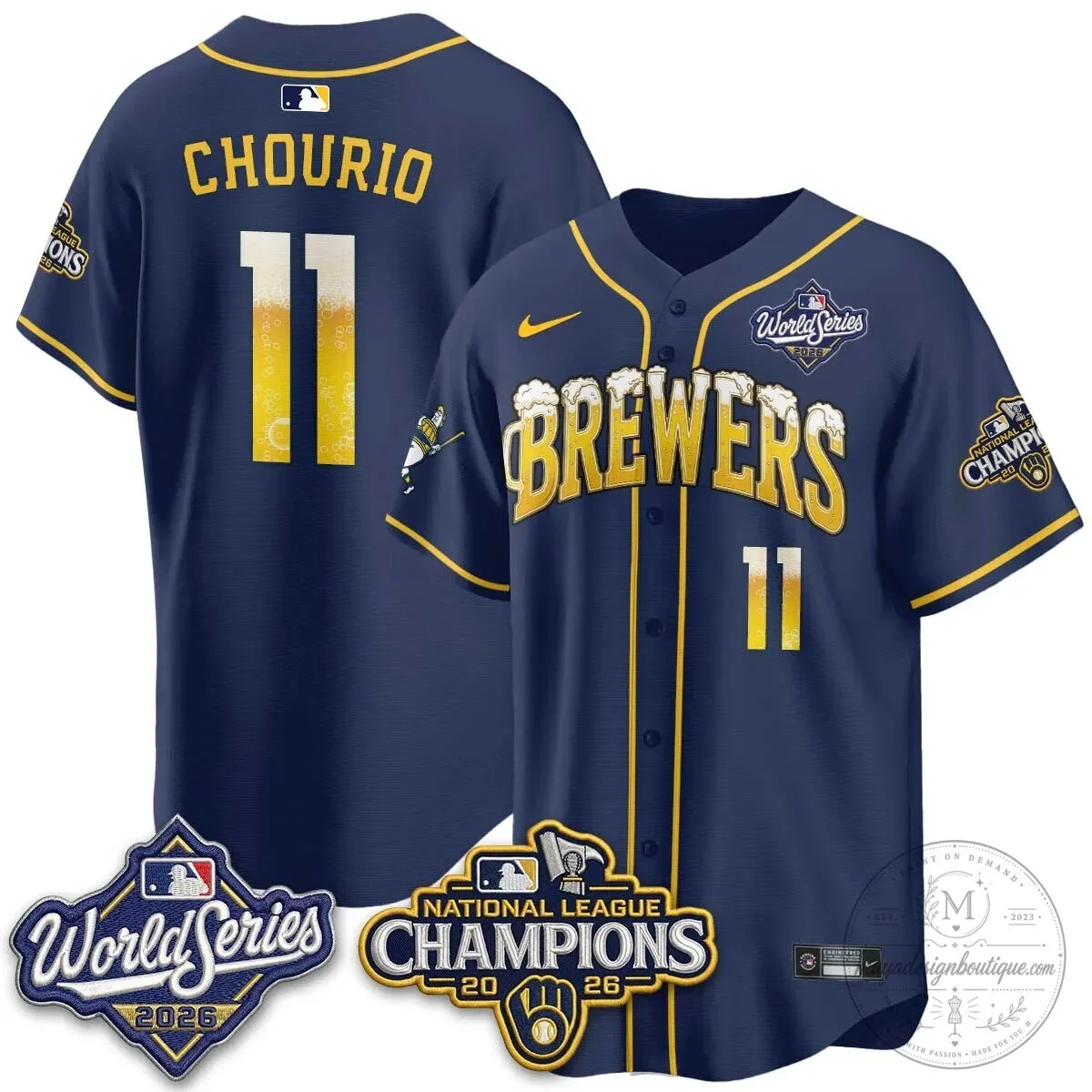 Milwaukee Brewers Bob Uecker World Series Champions Baseball Jersey 91 Milwaukee Brewers Bob Uecker World Series Champions Baseball Jersey
